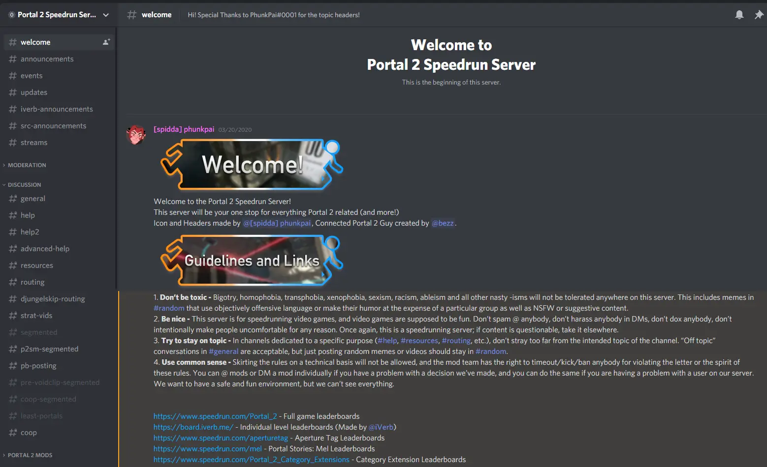 Portal 2 Speedrun Discord
