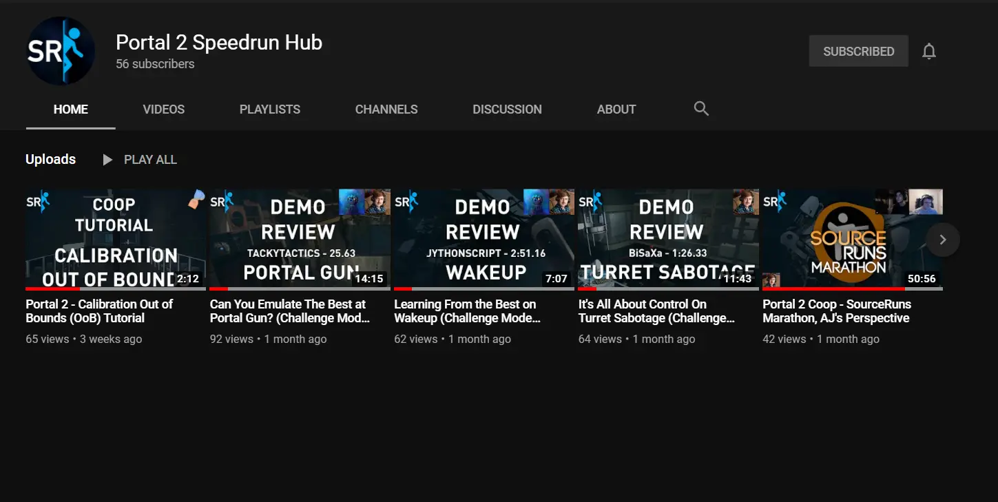 Portal 2 Speedrun Hub YouTube